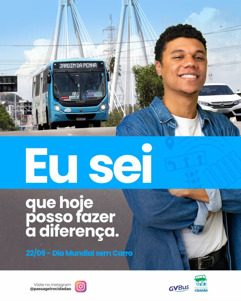 Post campanha Semana Nacional do Trânsito GVBus - Dia Mundial Sem Carro